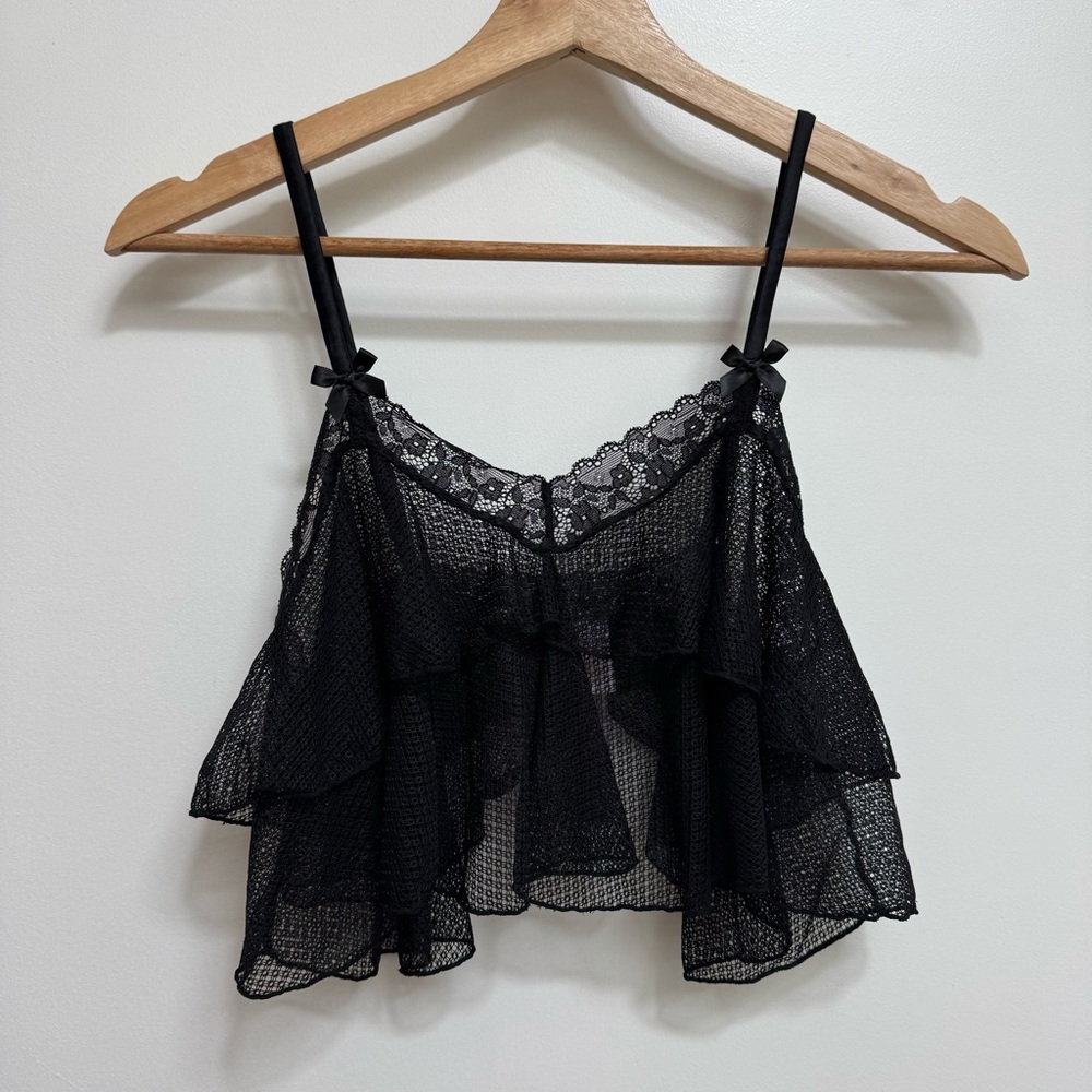 Savage X Fenty Lacy Not Racy Cropped Cami Small - Picture 2 of 12